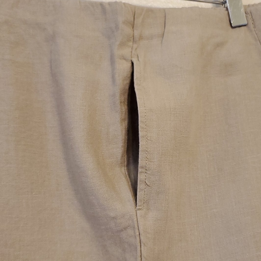 J.Jill XL Tall linen cropped ankle pants - sandbar - Picture 4 of 7